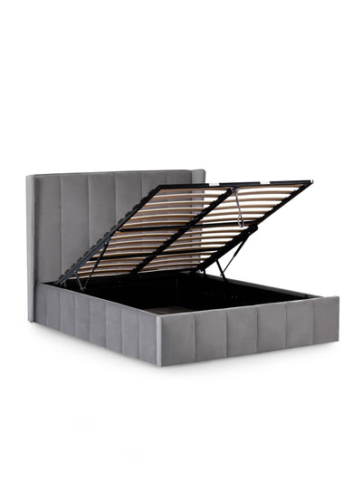 Katie Ottoman Storage Bed Frame - Grey Velvet – Julian Bowen, view 8