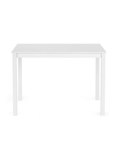 Keats White Rectangular Table with 4 Chairs Dining Set