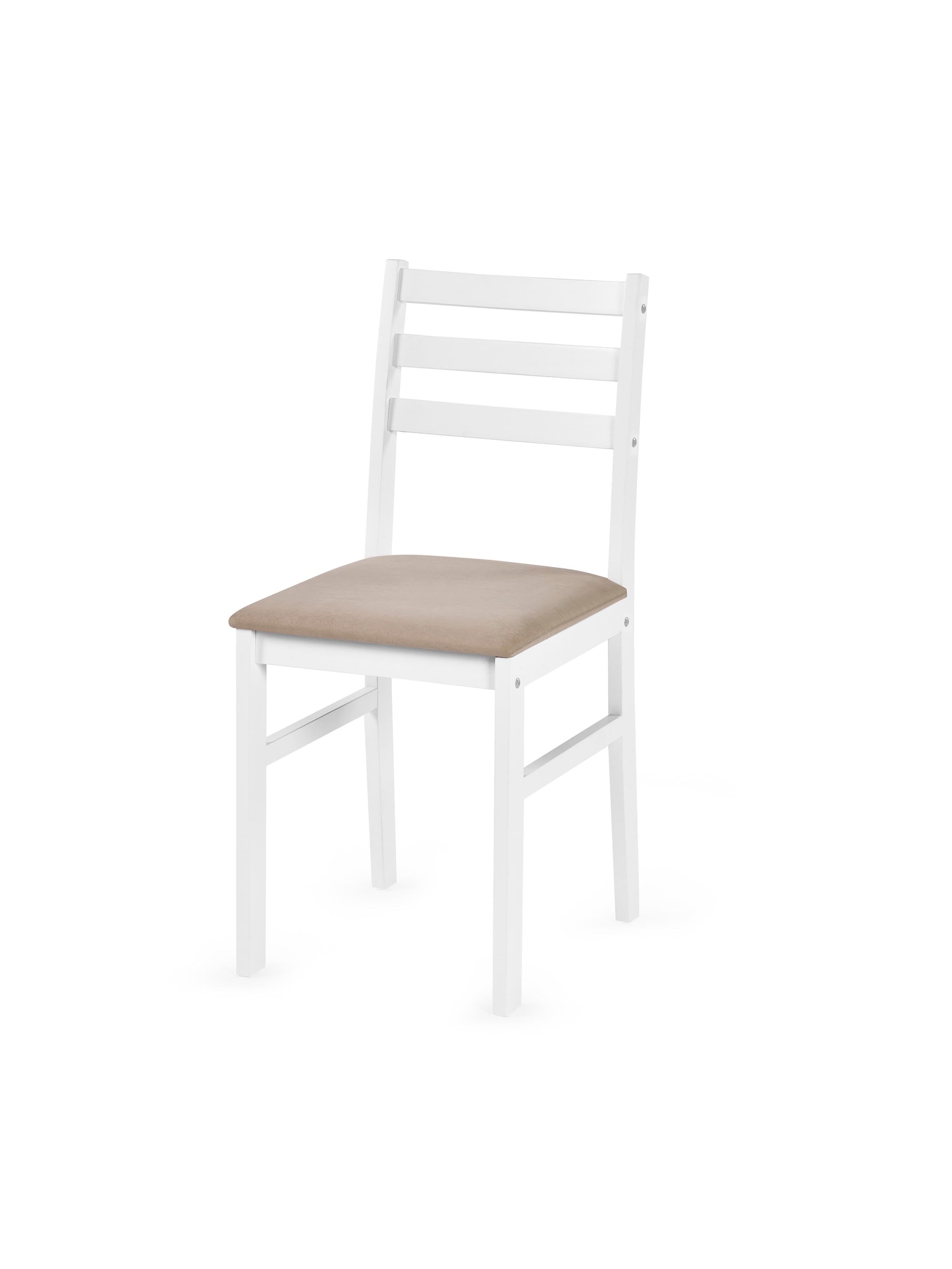 Keats White Rectangular Table with 4 Chairs Dining Set