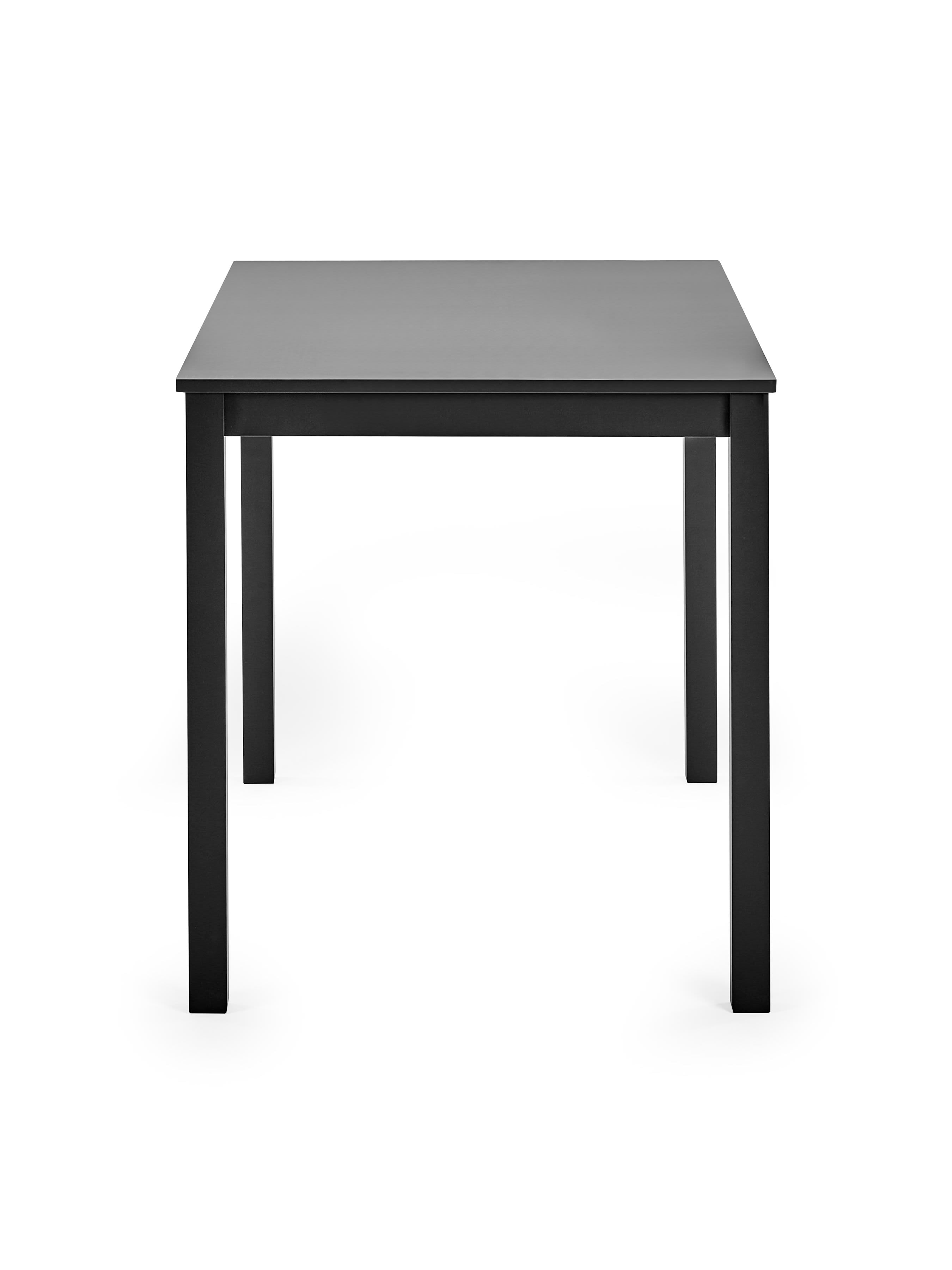 Keats Black Rectangular Table with 4 Chairs Dining Set