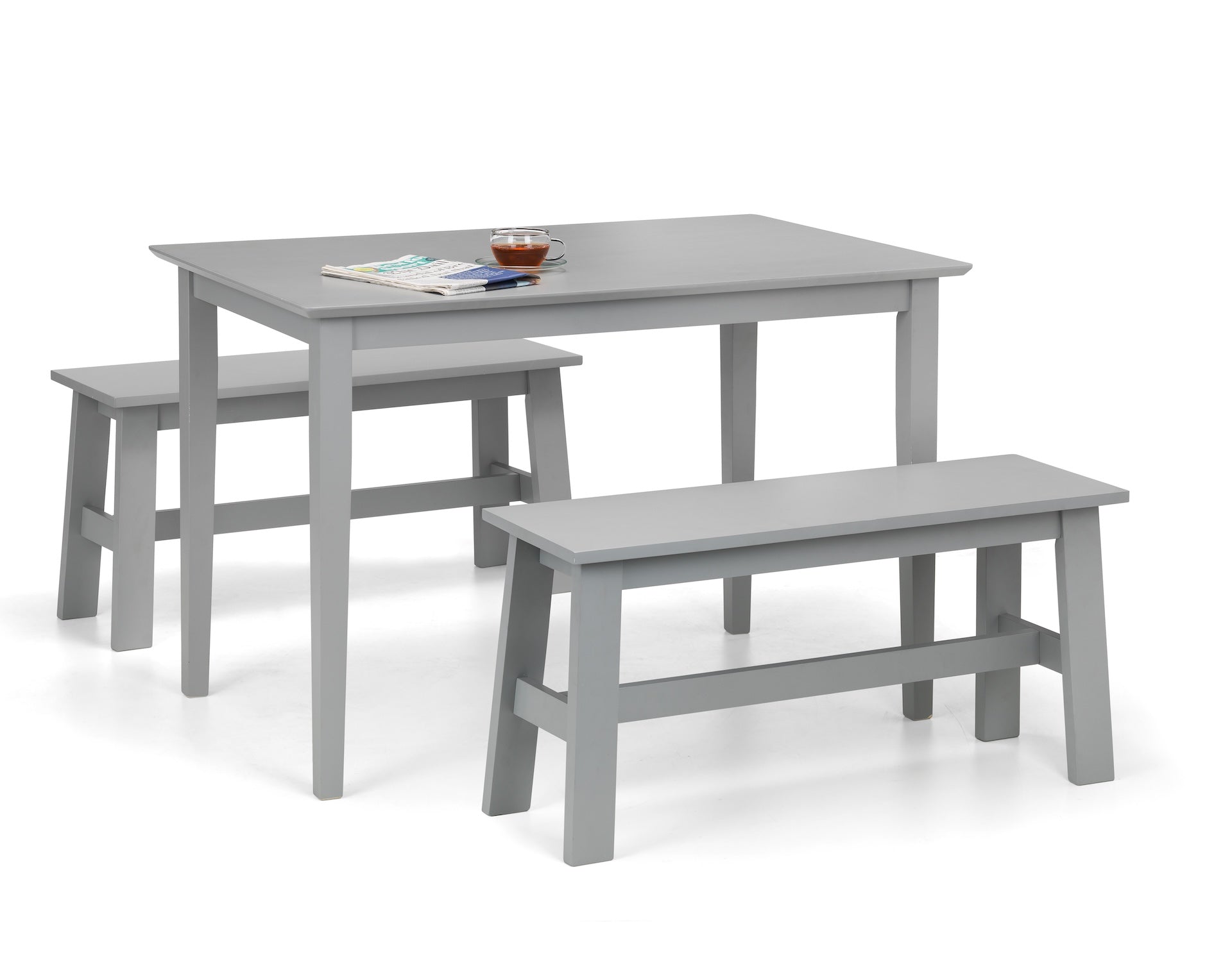 Kobe Compact Rectangular Table - Torino Grey – Julian Bowen, view 2