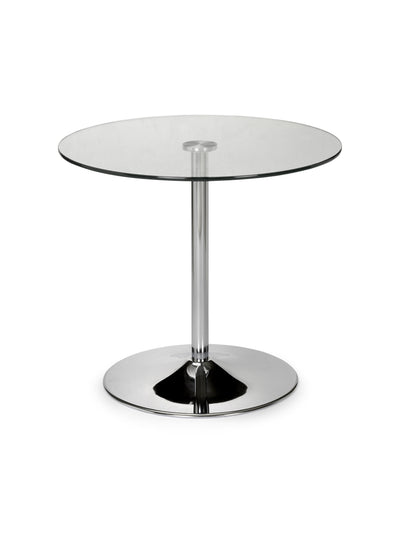 Kudos Chrome & Glass Pedestal Table