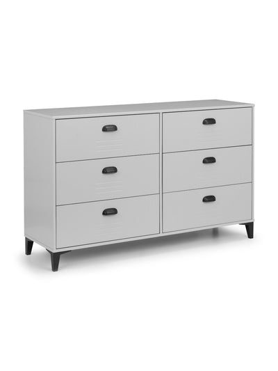 Lakers Locker 6 Drawer Wide Chest – Grey