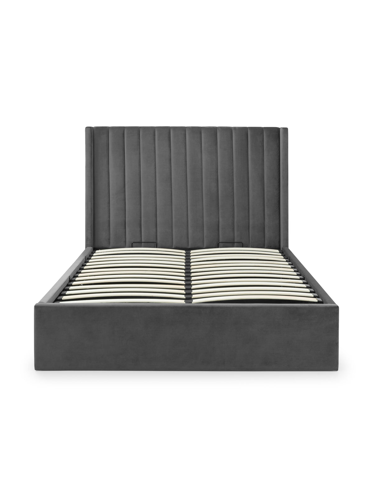 Langham Scalloped Headboard Storage Bed - Grey