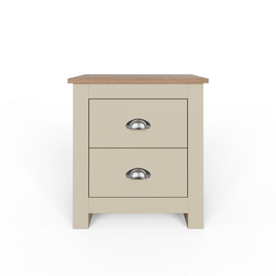 Lancaster 2 Drawer Bedside Cream – GFW, view 4