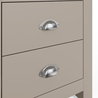 Lancaster 2 Drawer Bedside Grey – GFW, view 6