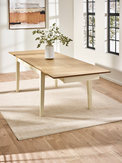 Larissa Natural Oak Effect 173–251cm Extending Dining Table – Ivory and Natural Oak