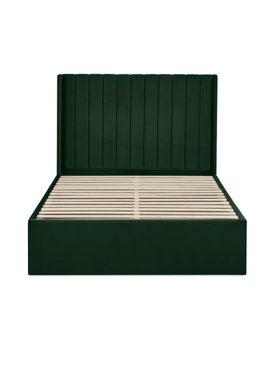 Leila Bottle Green Dual Storage Door Bed – Bottle Green Velvet