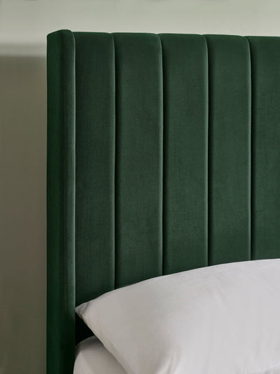 Leila Bottle Green Dual Storage Door Bed – Bottle Green Velvet