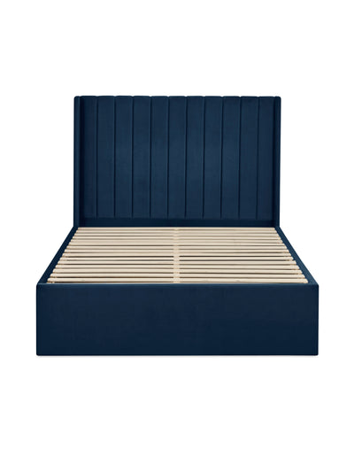 Leila Royal Blue Dual Storage Door Bed – Royal Blue Velvet