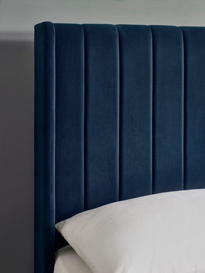Leila Royal Blue Dual Storage Door Bed – Royal Blue Velvet