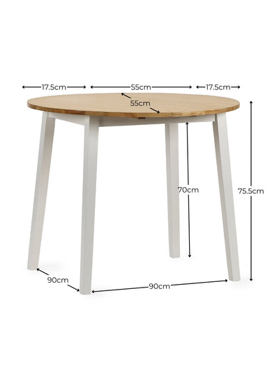 Linwood Round Drop Leaf Table - Natural Top