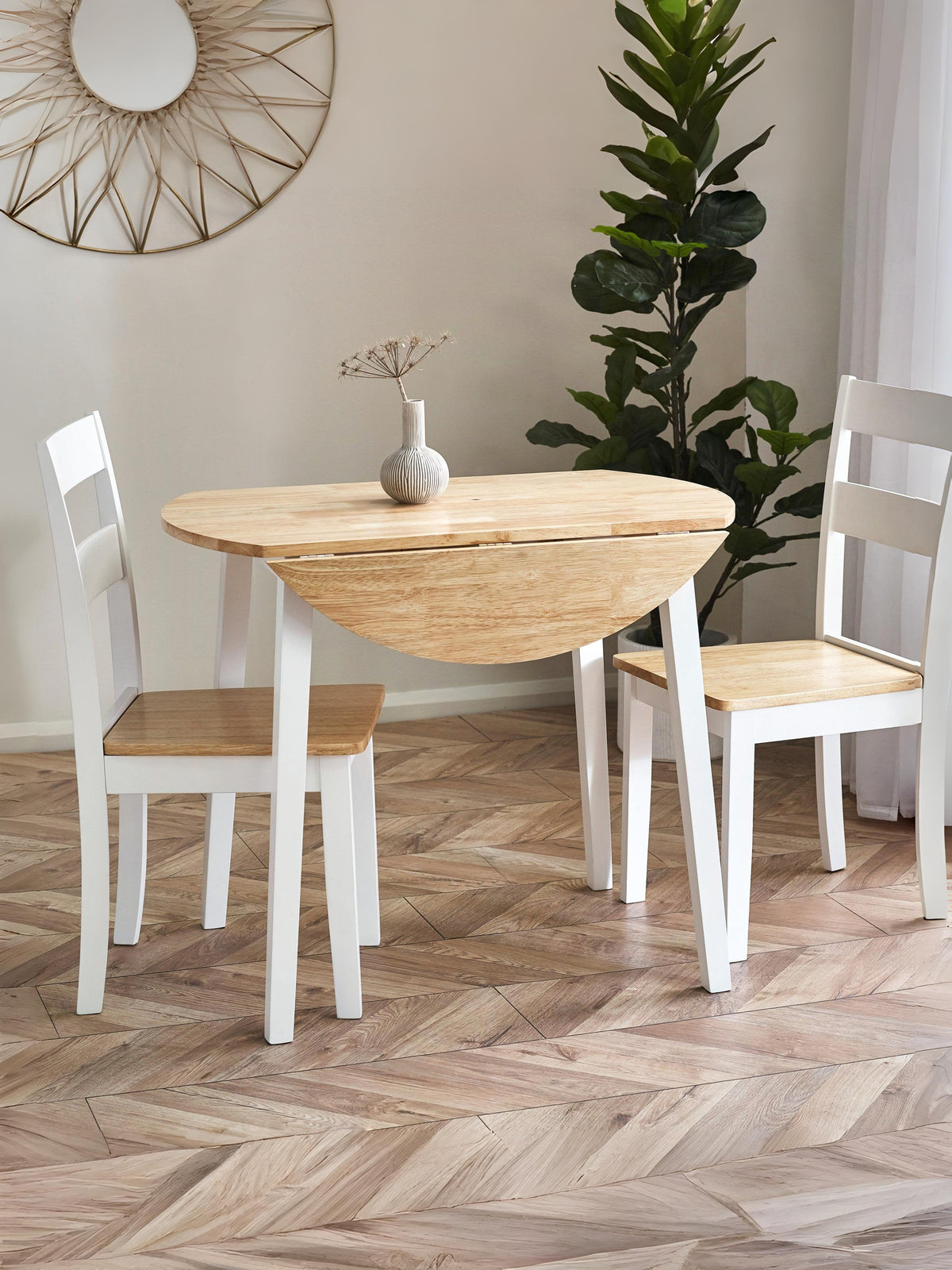 Linwood Round Drop Leaf Table - Natural Top