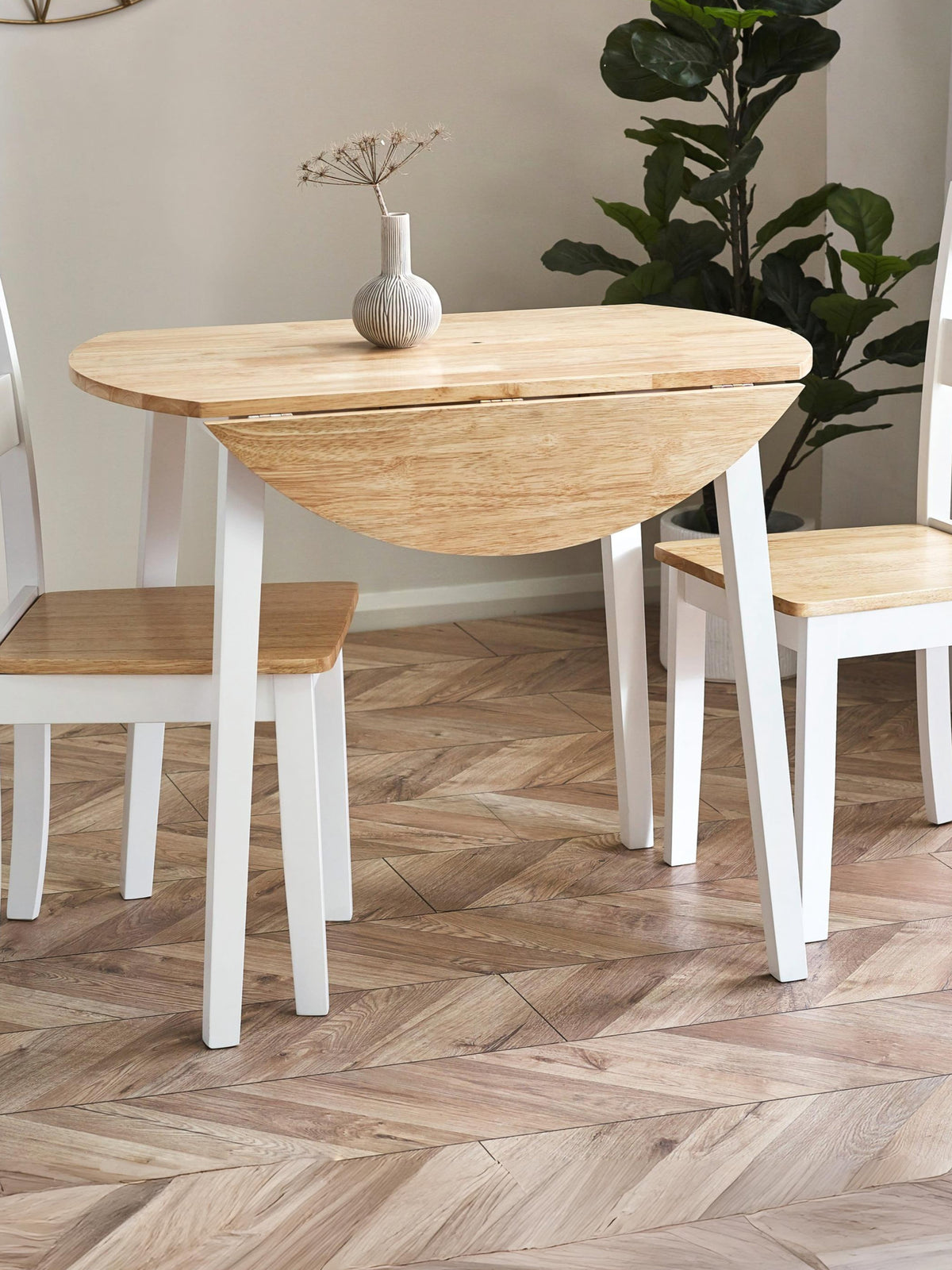 Linwood Round Drop Leaf Table - Natural Top