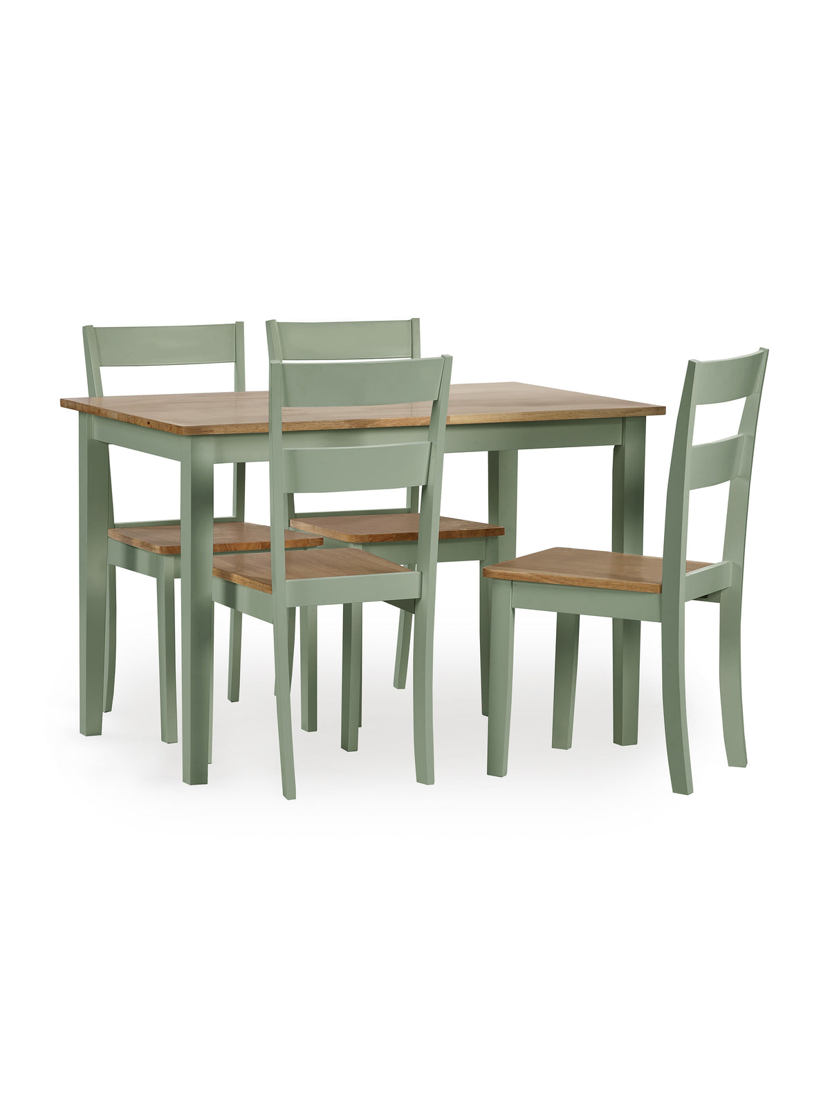 Linwood Sage Green and Natural 114cm Small Rectangular Dining Table – Sage Green and Natural Oak Effect