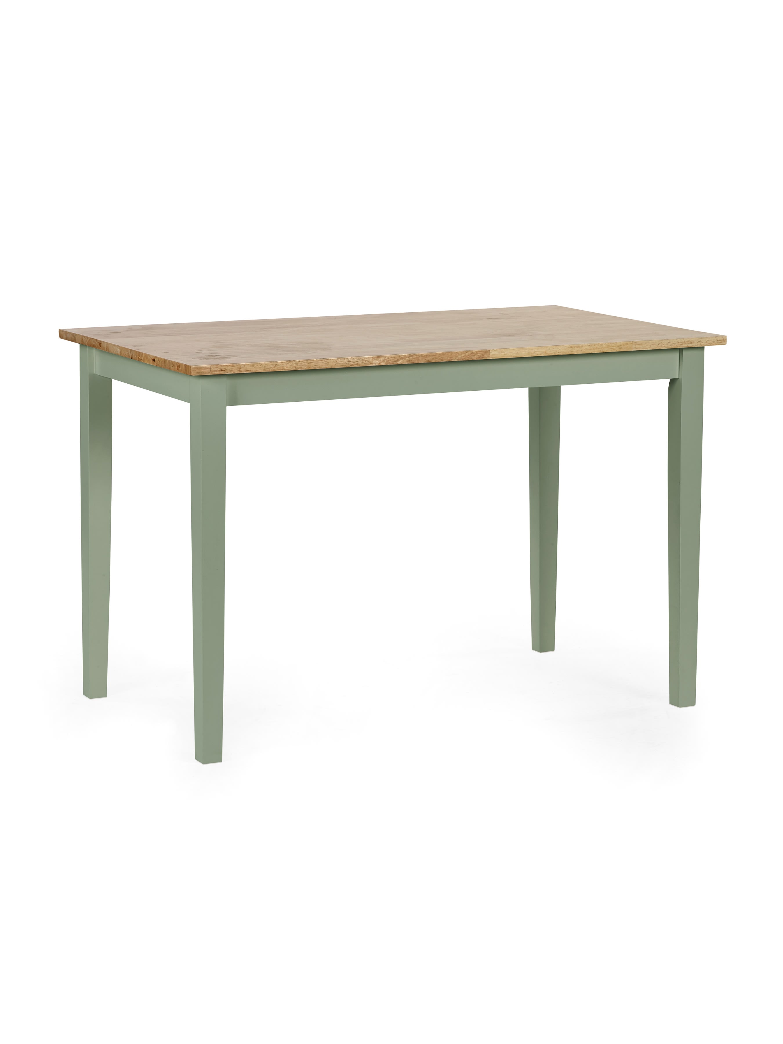 Linwood Sage Green and Natural 114cm Small Rectangular Dining Table – Sage Green and Natural Oak Effect