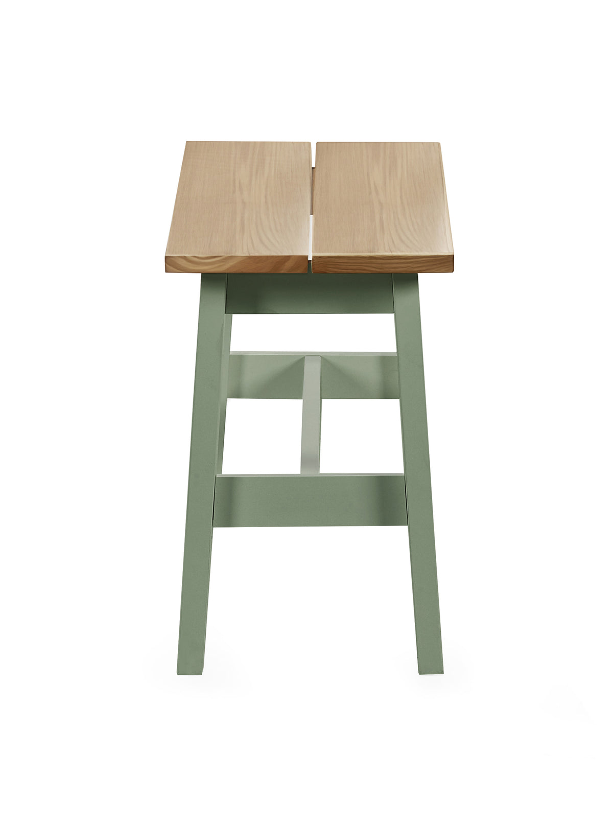 Linwood Sage Green and Natural 95cm Dining Bench – Sage Green and Natural Oak Effect
