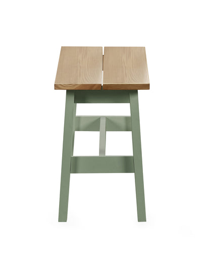 Linwood Sage Green and Natural 95cm Dining Bench – Sage Green and Natural Oak Effect