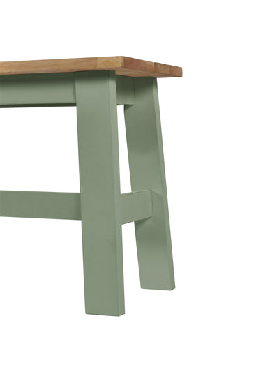 Linwood Sage Green and Natural 95cm Dining Bench – Sage Green and Natural Oak Effect
