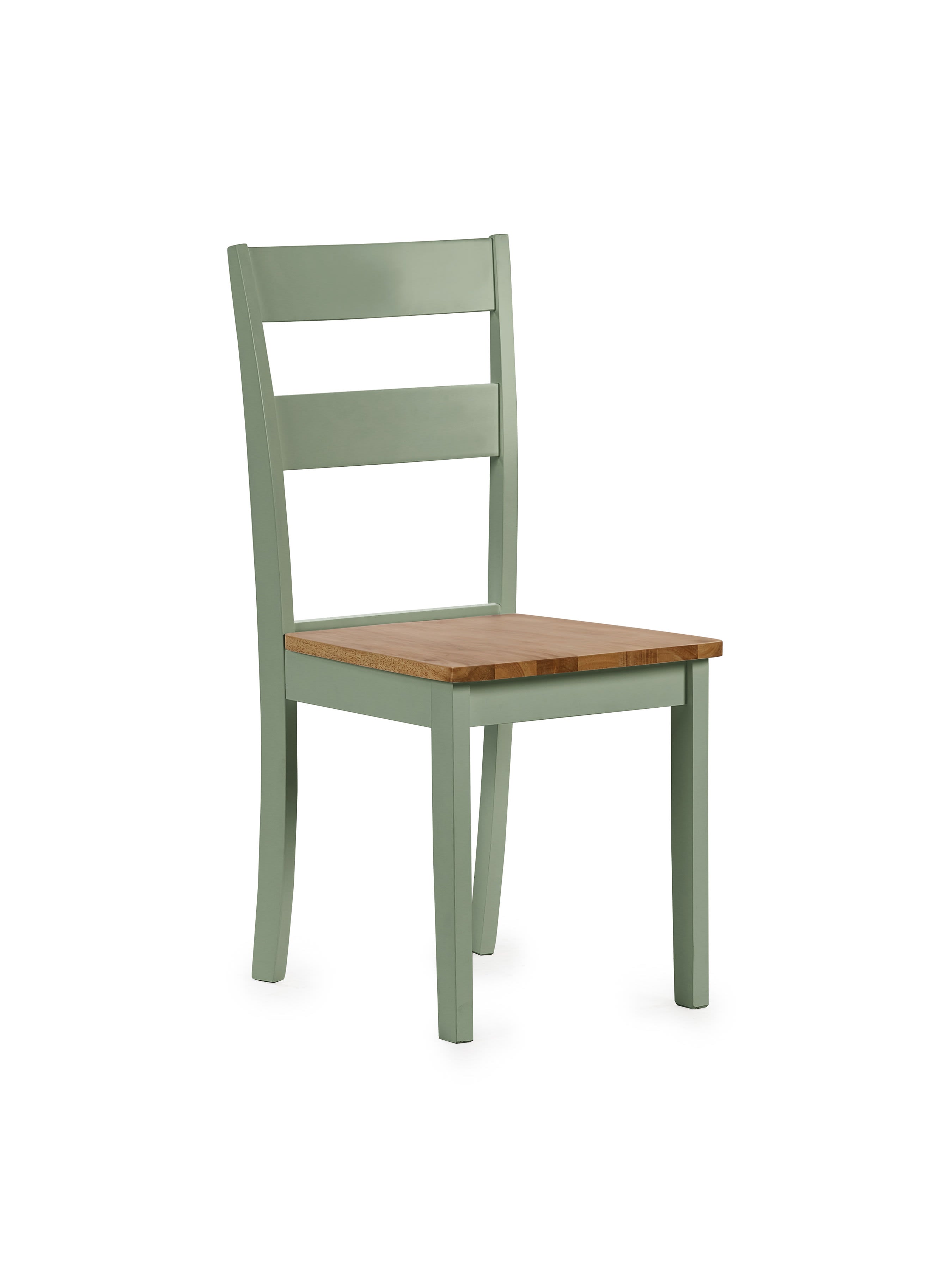 Linwood Sage Green Rectangluar Dining Table set with 2 Chairs and 1 Bench – Sage Green and Natural Oak Effect
