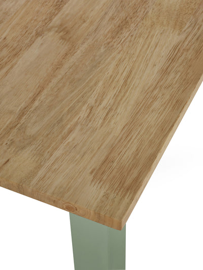 Linwood Sage Green Rectangluar Dining Table set with 4 Chairs – Sage Green and Natural Oak Effect