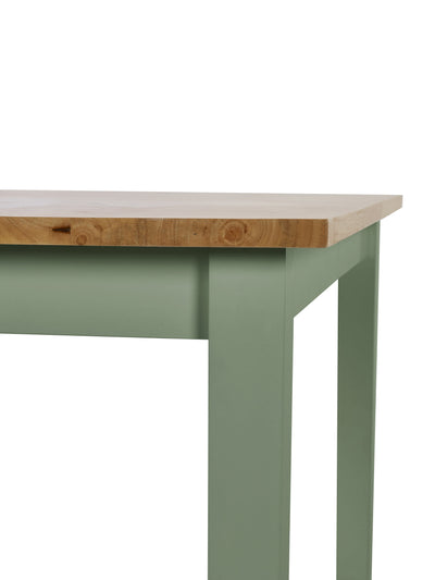 Linwood Sage Green Rectangluar Dining Table set with 4 Chairs – Sage Green and Natural Oak Effect