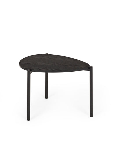 Lorette Black Ash Effect Teardrop Nest of 2 Coffee Tables