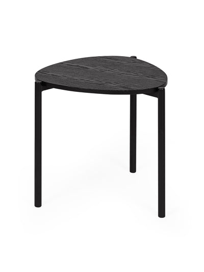 Lorette Black Ash Effect Teardrop Nest of 3 Side Tables