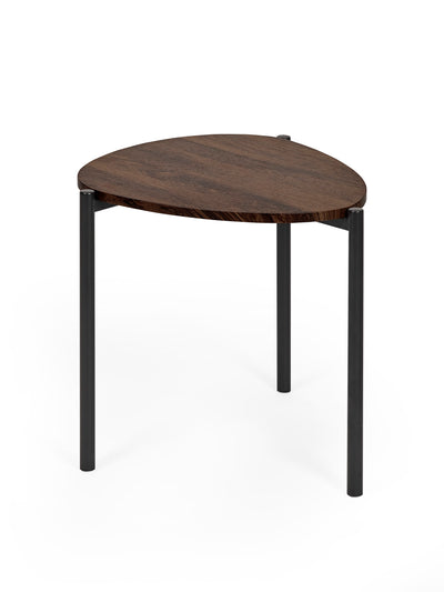 Lorette Walnut Effect Teardrop Nest of 3 Side Tables