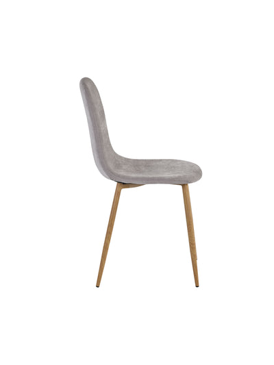 Set of 4 Lottie Beige Chenille Upholstered Dining Chairs