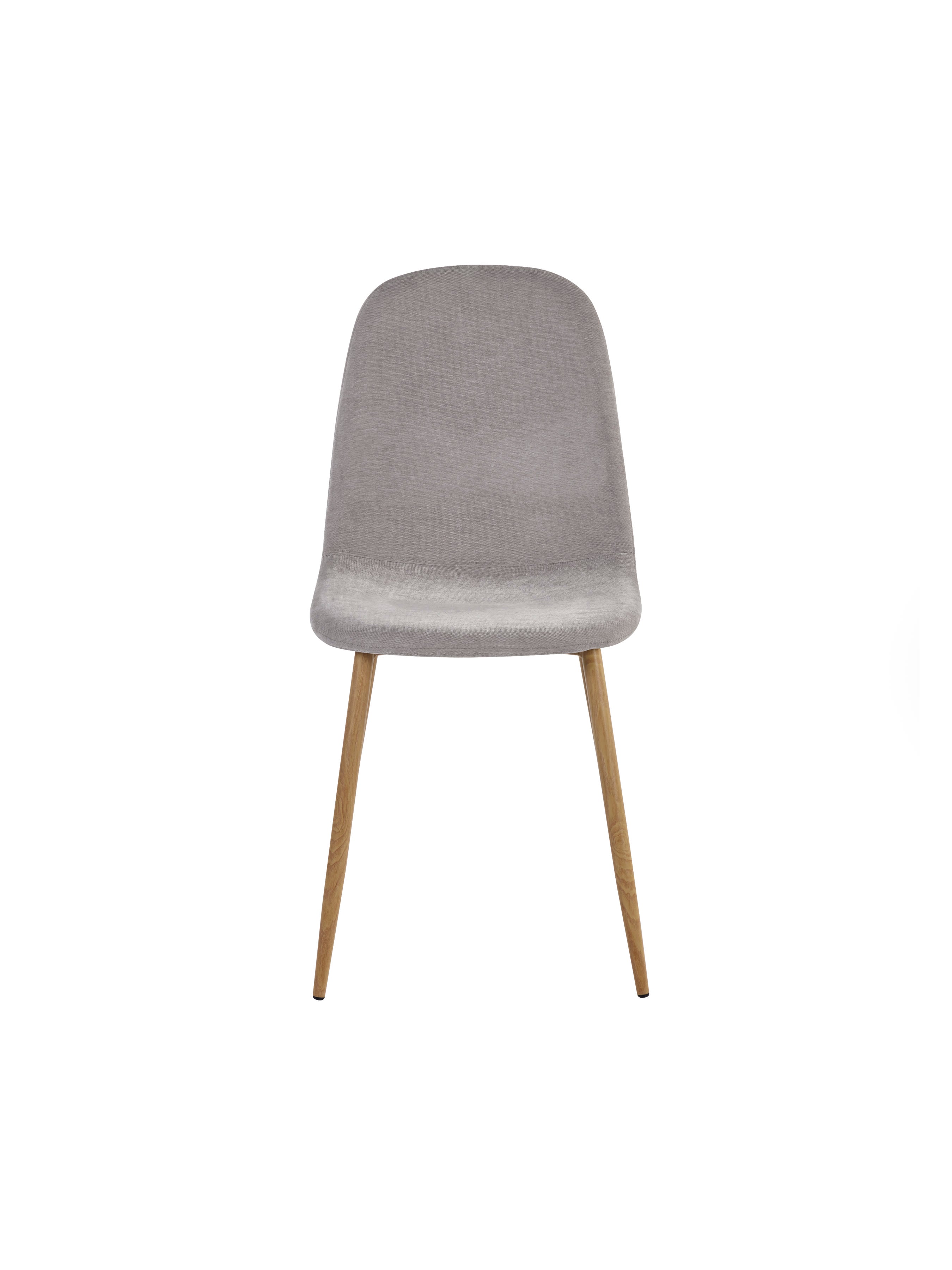 Set of 4 Lottie Beige Chenille Upholstered Dining Chairs
