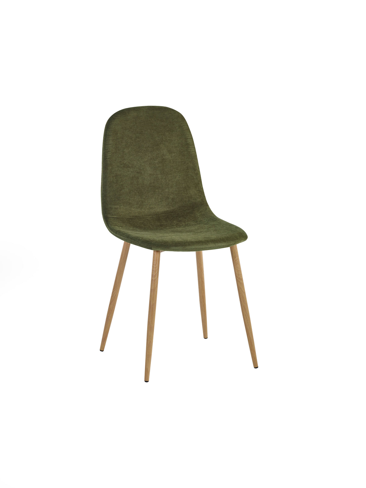 Set of 4 Lottie Olive Green Chenille Upholstered Dining Chairs – Olive Chenille
