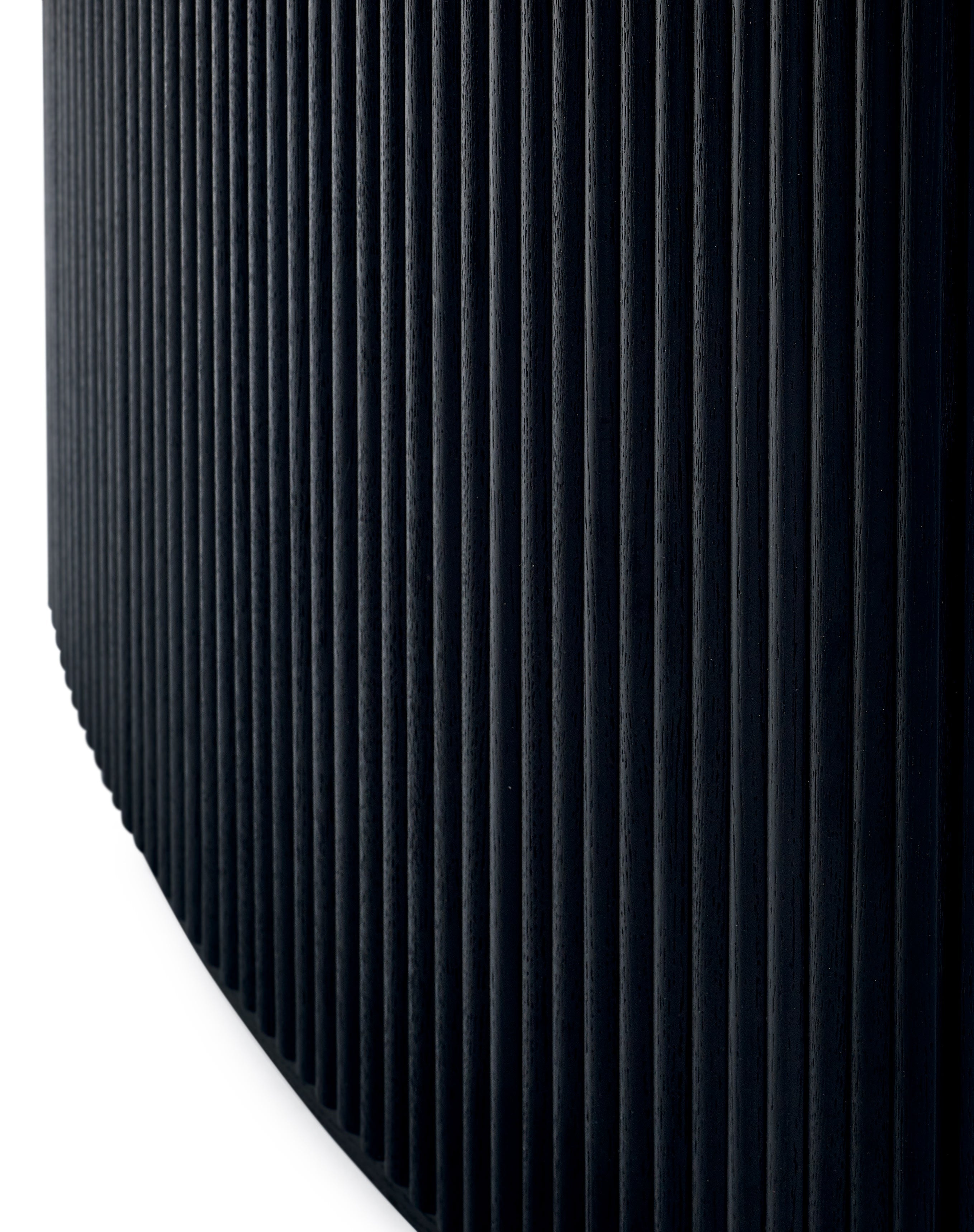 Louis Fluted Extending Dining Table - Black – Julian Bowen, view 14