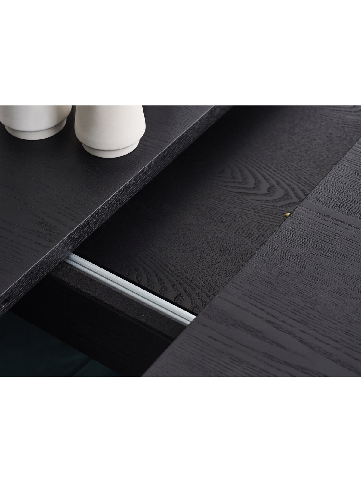 Louis Fluted Extending Dining Table - Black