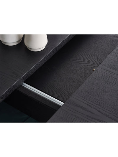 Louis Fluted Extending Dining Table - Black