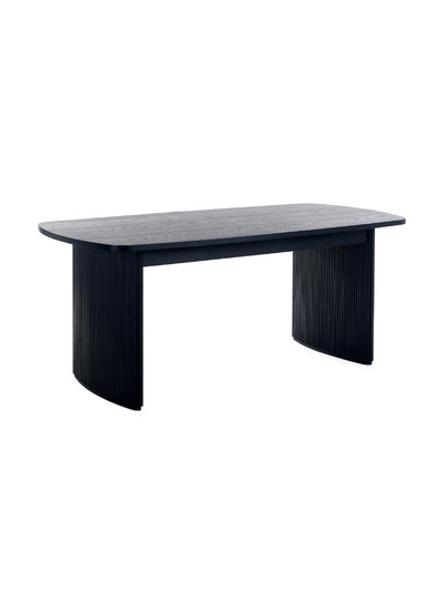 Louis Fluted Extending Dining Table - Black