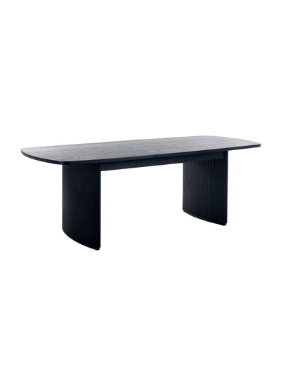Louis Fluted Extending Dining Table - Black