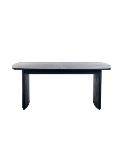 Louis Fluted Extending Dining Table - Black
