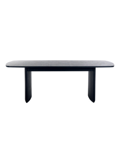 Louis Fluted Extending Dining Table - Black