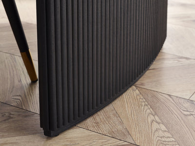 Louis Fluted Extending Dining Table - Black – Julian Bowen, view 11