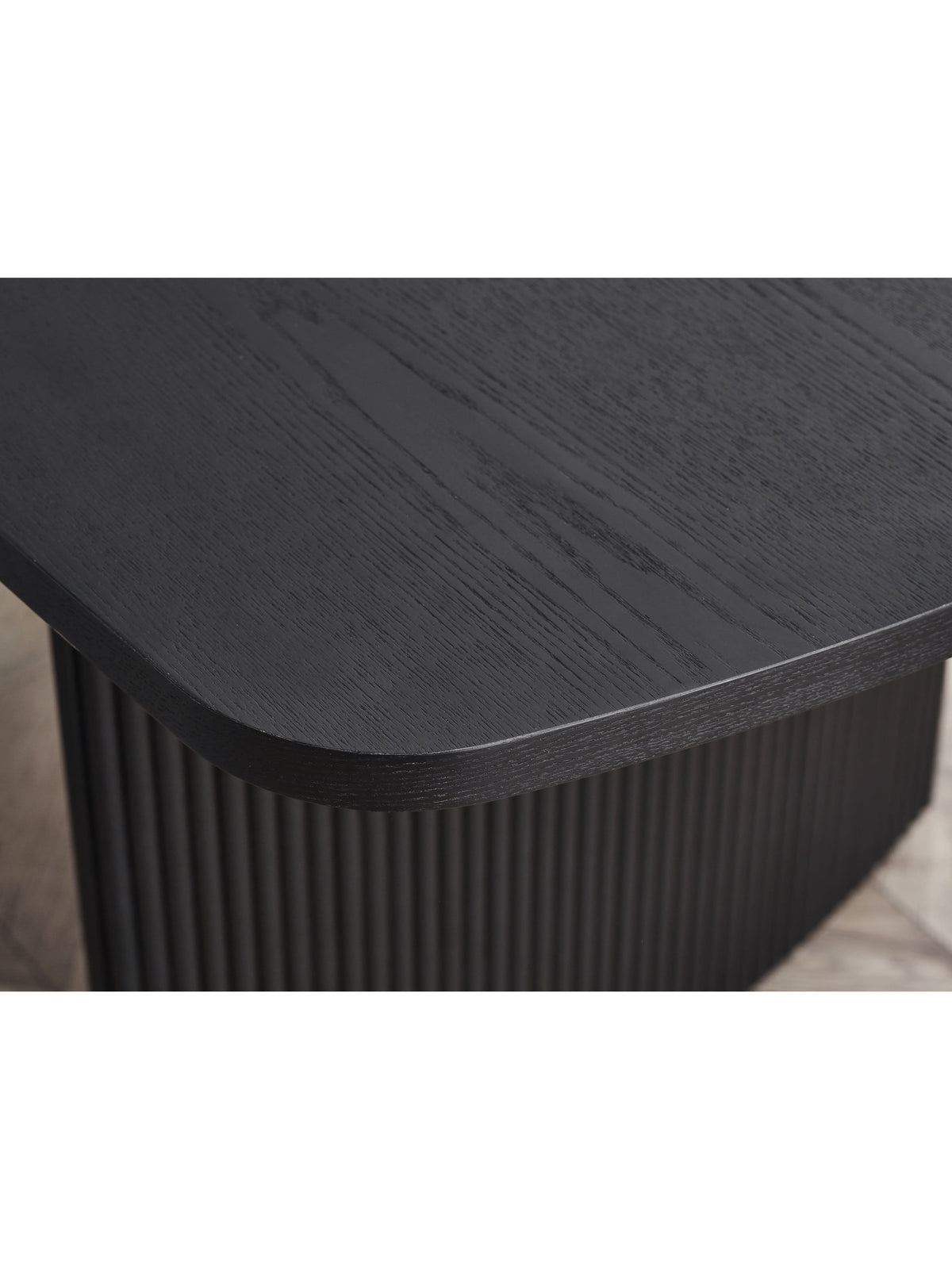 Louis Fluted Extending Dining Table - Black