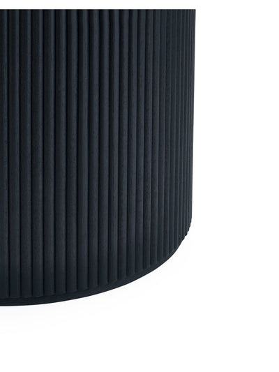 Louis Fluted Round Dining Table - Black