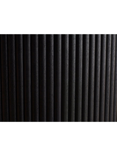 Louis Fluted Round Dining Table - Black