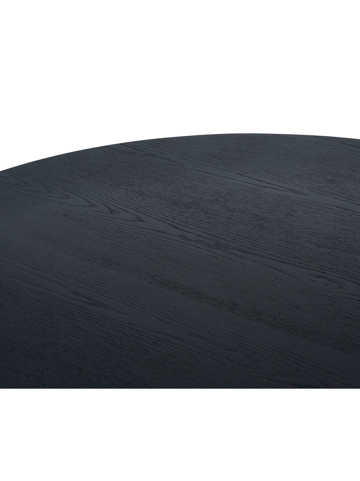 Louis Fluted Round Dining Table - Black