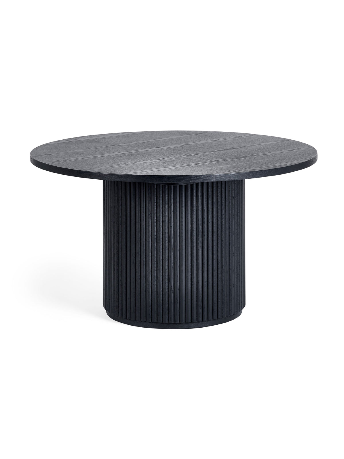 Louis Fluted Round Coffee Table - Black