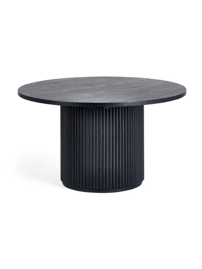 Louis Fluted Round Coffee Table - Black