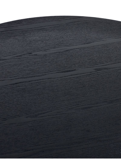 Louis Fluted Round Coffee Table - Black