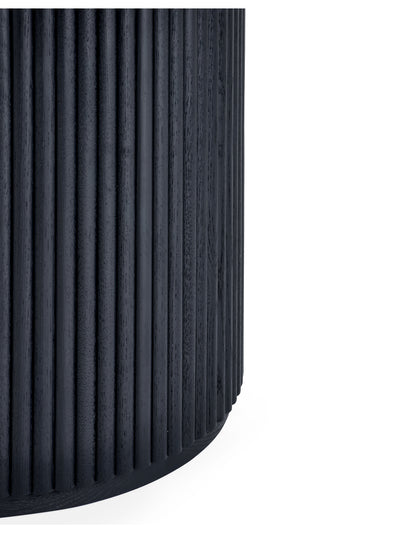 Louis Fluted Round Coffee Table - Black