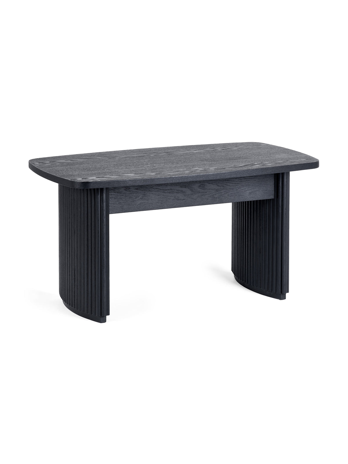 Louis Fluted Compact Coffee Table - Black