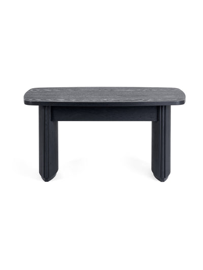 Louis Fluted Compact Coffee Table - Black